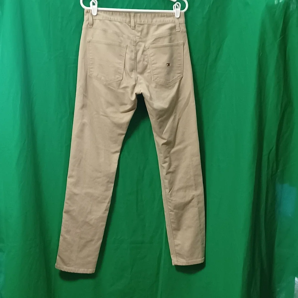 Tommy Hilfiger Mens Slim Fit Chino Pants Tan Khaki Stretch Cotton 30x32